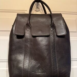 MicMacBags Women's Dark Brown Leather Backpack